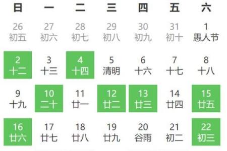 阴历3月份的黄道吉日