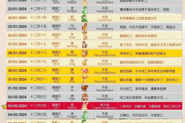 2024年装修开工吉日一览表