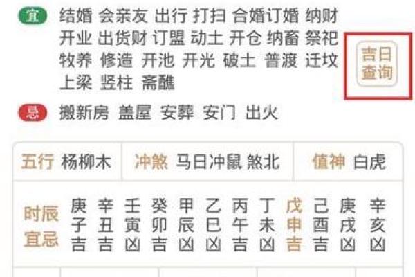 结婚万年历黄道吉日