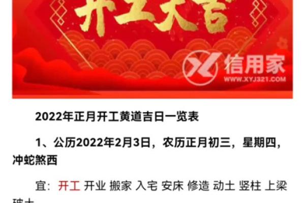 2022年每月适合装修开工吉日