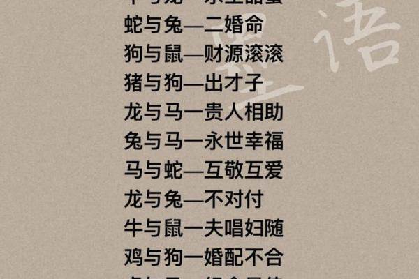 生肖合婚最佳配对表