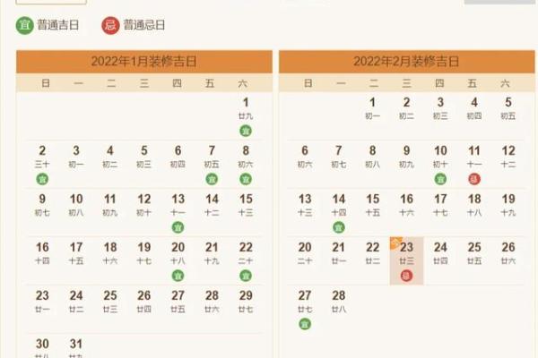 2022年8月份装修开工吉日查询