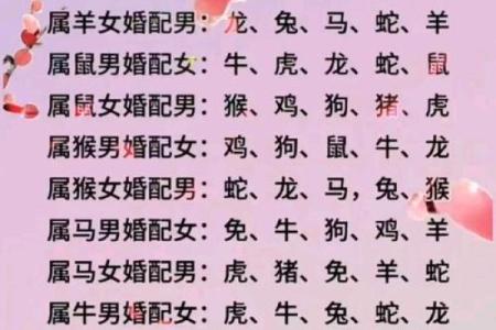 最全的十二属相配对