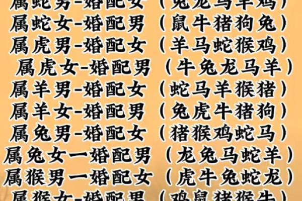 十二生肖配对表 夫妻属相相生相克表 十二生肖配对表 夫妻属相相生相克表