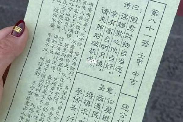 车公灵签第四十六签：根深不惧风摇动