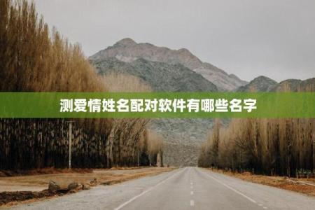 情侣姓名名字配对测试 情侣姓名算命配对？