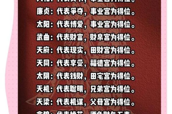 紫薇斗数星位排法