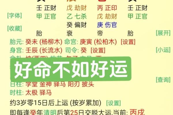 八字中透干算命意思