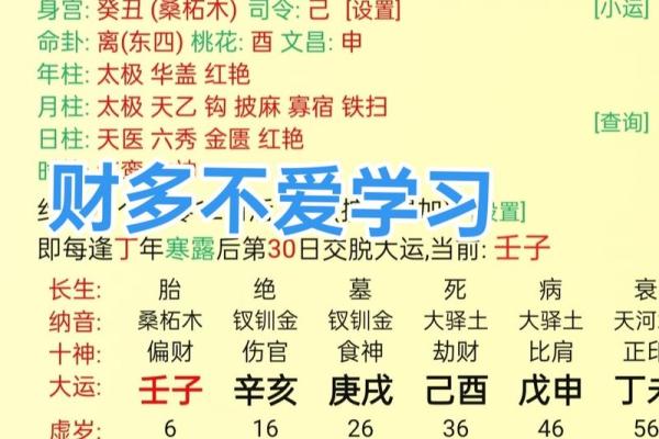 八字财库速查表