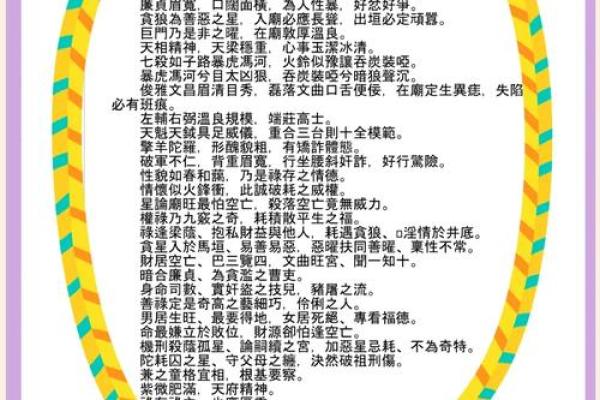 天机紫薇斗数长相