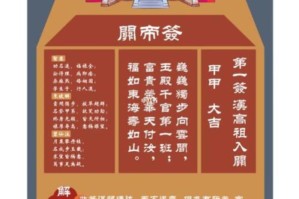 关帝九十九灵签 关帝九十九灵签