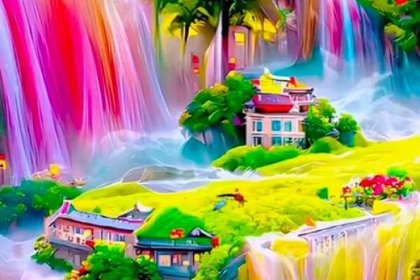 瀑布旁的房子风水