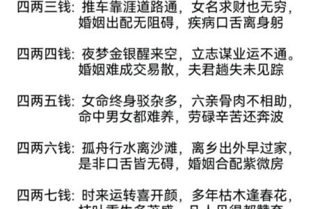 称骨算命表女命详解：女命几两最好