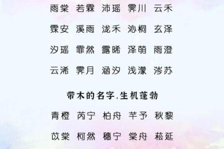 八字木水组合名字有哪些