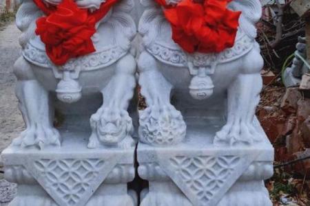 摆放狮子在大门风水起到招财作用