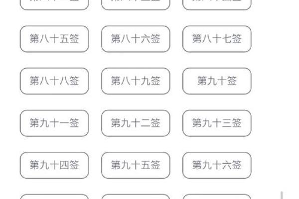 算命和解签对照表